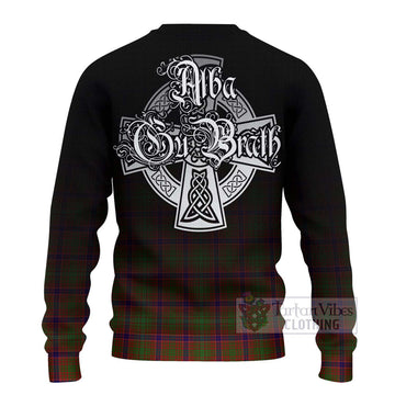 Lumsden Tartan Ugly Sweater Featuring Alba Gu Brath Family Crest Celtic Inspired