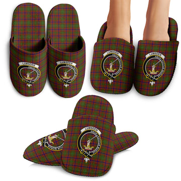 Lumsden Tartan Home Slippers with Family Crest