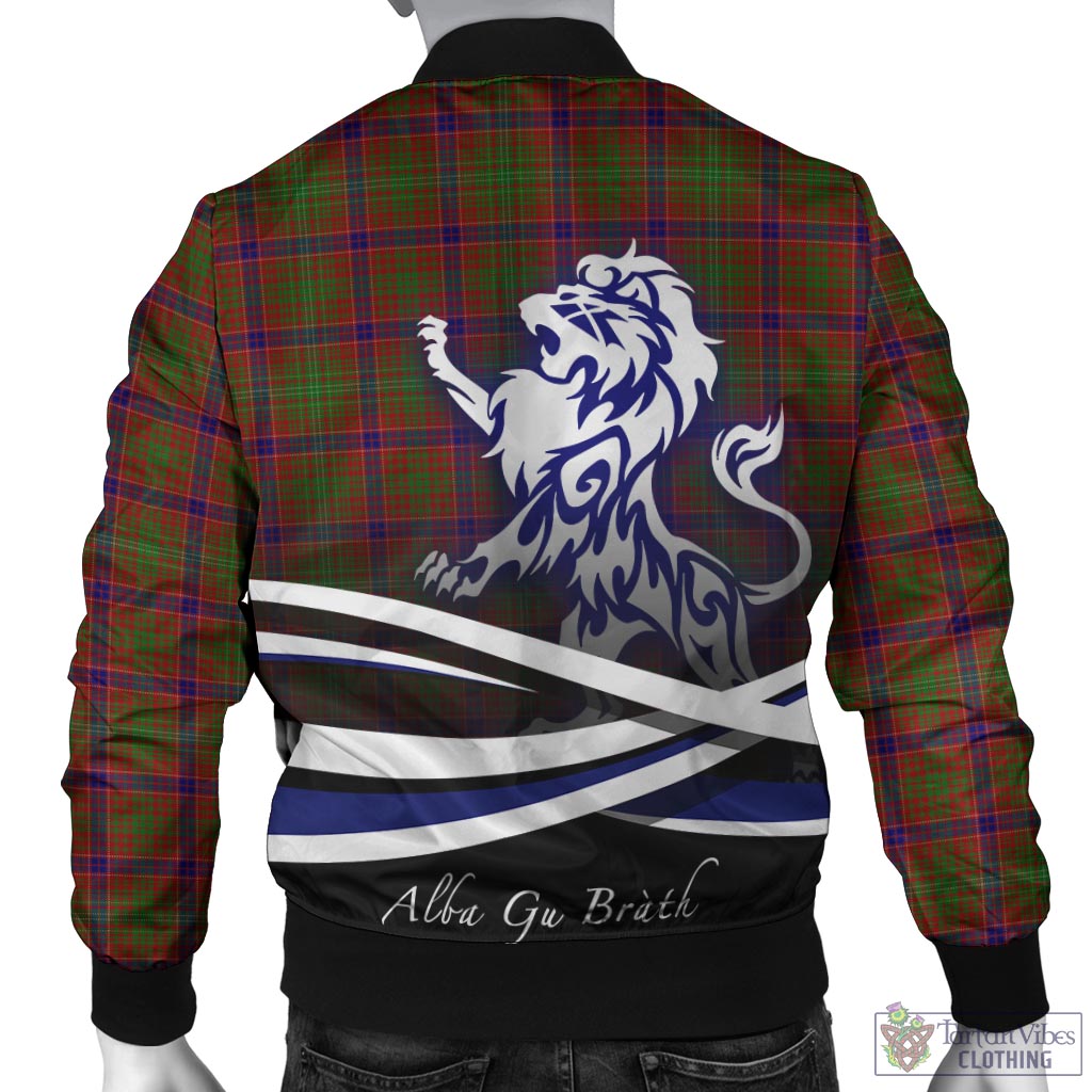 Tartan Vibes Clothing Lumsden Tartan Bomber Jacket with Alba Gu Brath Regal Lion Emblem