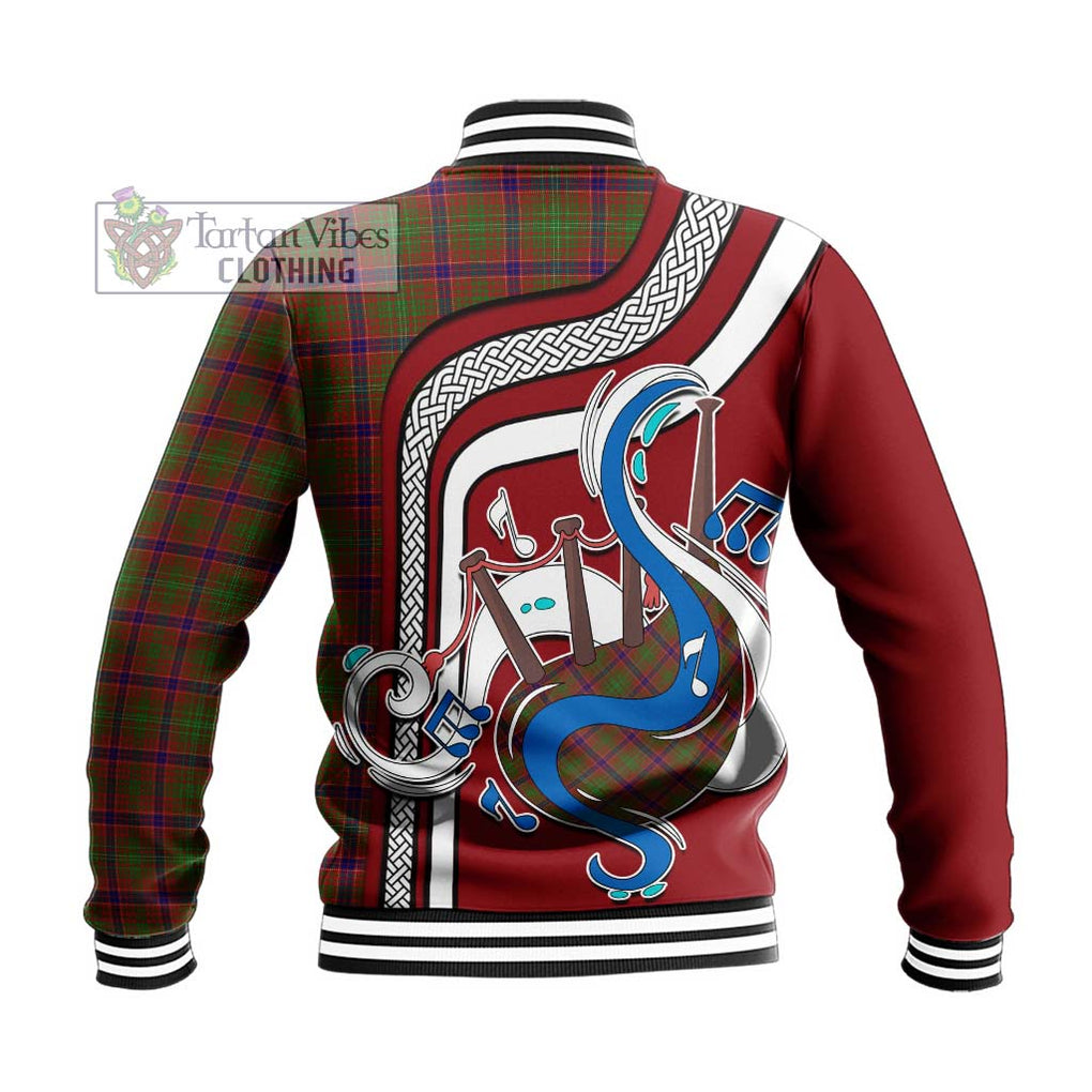 Tartan Vibes Clothing Lumsden Tartan Baseball Jacket with Epic Bagpipe Style