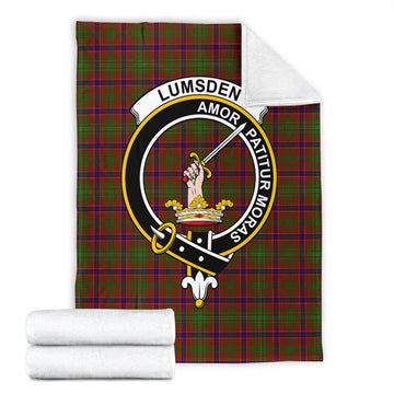 Lumsden Tartan Blanket with Family Crest