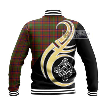 Lumsden Tartan Baseball Jacket with Family Crest and Celtic Symbol Style