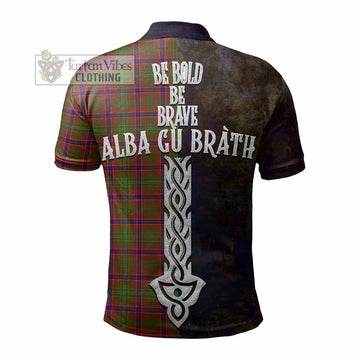Lumsden Tartan Family Crest Polo Shirt Alba Gu Brath Be Brave Lion Ancient Style - Tartan Vibes Clothing
