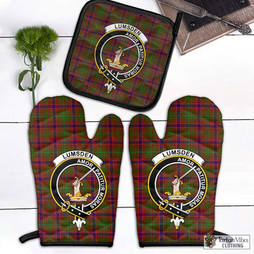 Lumsden Tartan Combo Oven Mitt & Pot-Holder with Family Crest