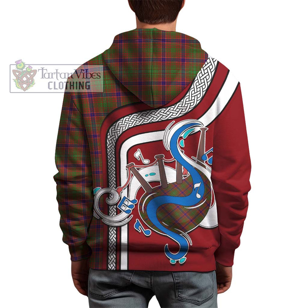 Lumsden Tartan Hoodie with Epic Bagpipe Style - Tartanvibesclothing Shop