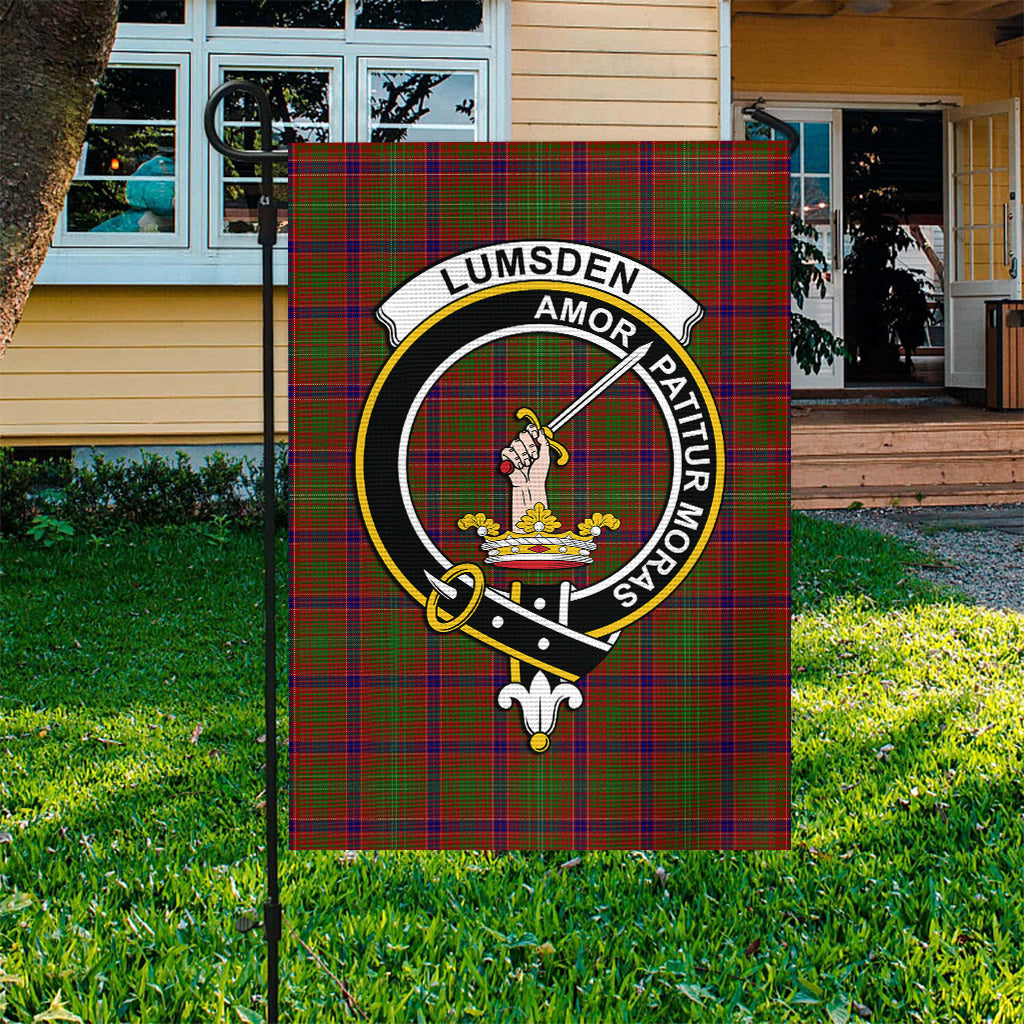 Lumsden Tartan Garden Flag with Family Crest Garden Flag - Tartan Vibes Clothing