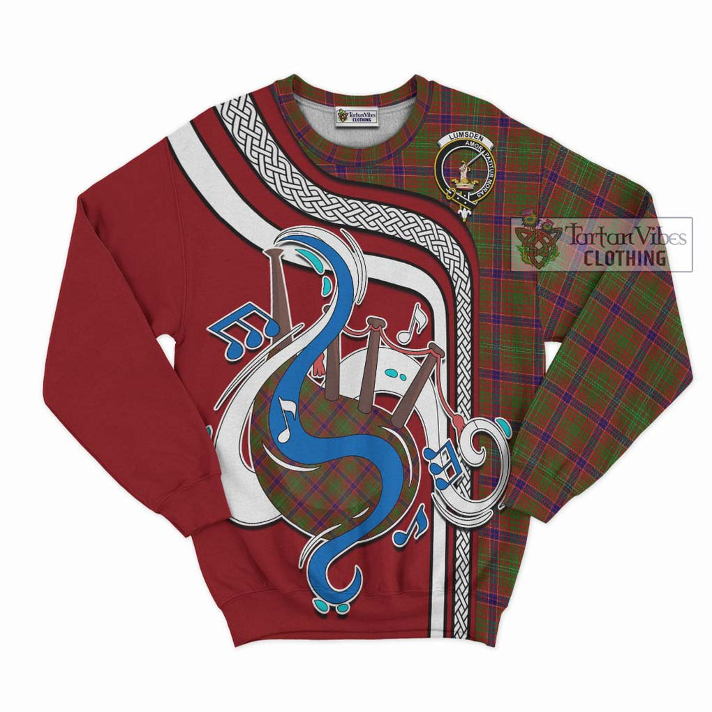 Tartan Vibes Clothing Lumsden Tartan Sweatshirt with Epic Bagpipe Style