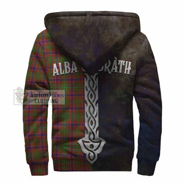Lumsden Tartan Family Crest Sherpa Hoodie Alba Gu Brath Be Brave Lion Ancient Style - Tartan Vibes Clothing