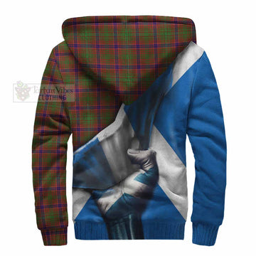 Lumsden Tartan Sherpa Hoodie with Family Crest Scotland Patriotic Style