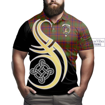 Lumsden Tartan Polo Shirt with Family Crest and Celtic Symbol Style