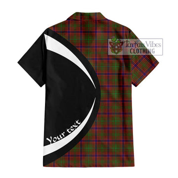 Lumsden Tartan Short Sleeve Button Up with Family Crest Circle Style