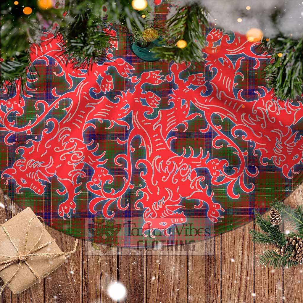 Lumsden Tartan Christmas Tree Skirt Lion Rampant Style - Tartan Vibes Clothing