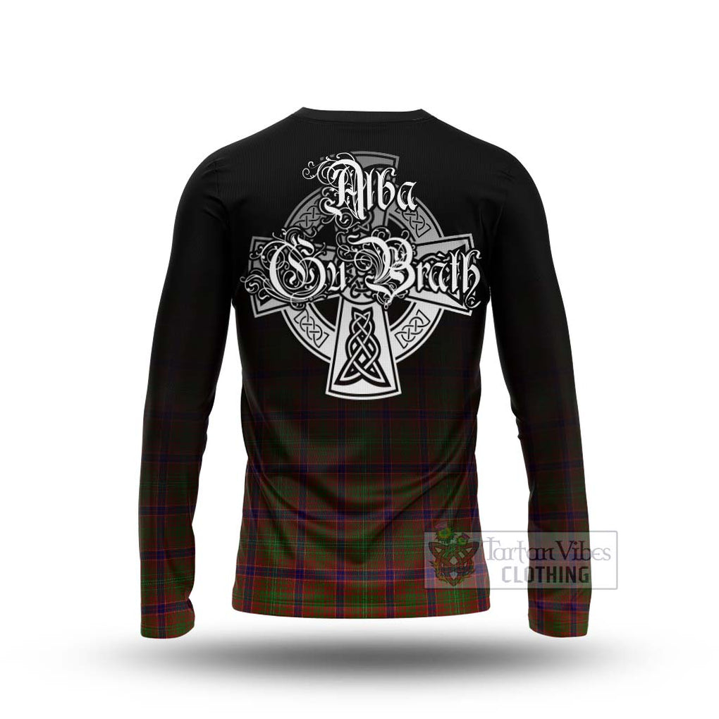 Tartan Vibes Clothing Lumsden Tartan Long Sleeve T-Shirt Featuring Alba Gu Brath Family Crest Celtic Inspired