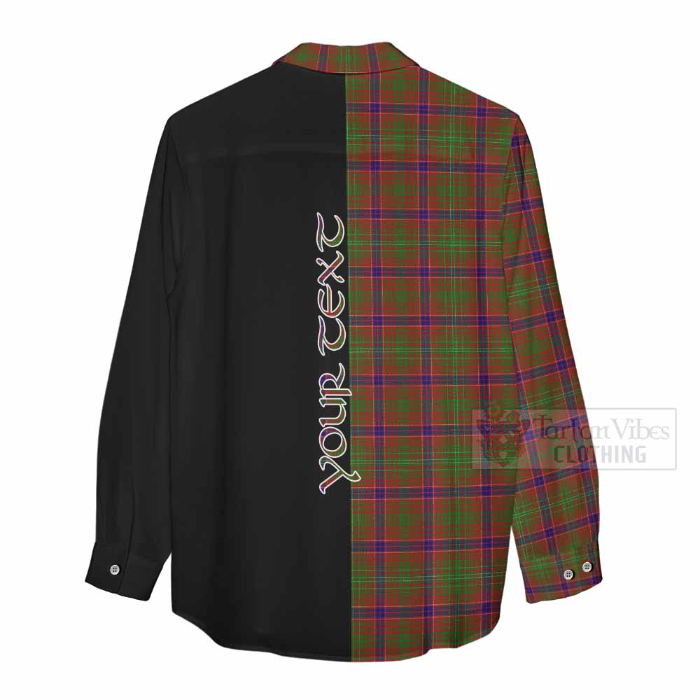 Tartan Vibes Clothing Lumsden Tartan Women's Casual Shirt with Family Crest and Half Of Me Style