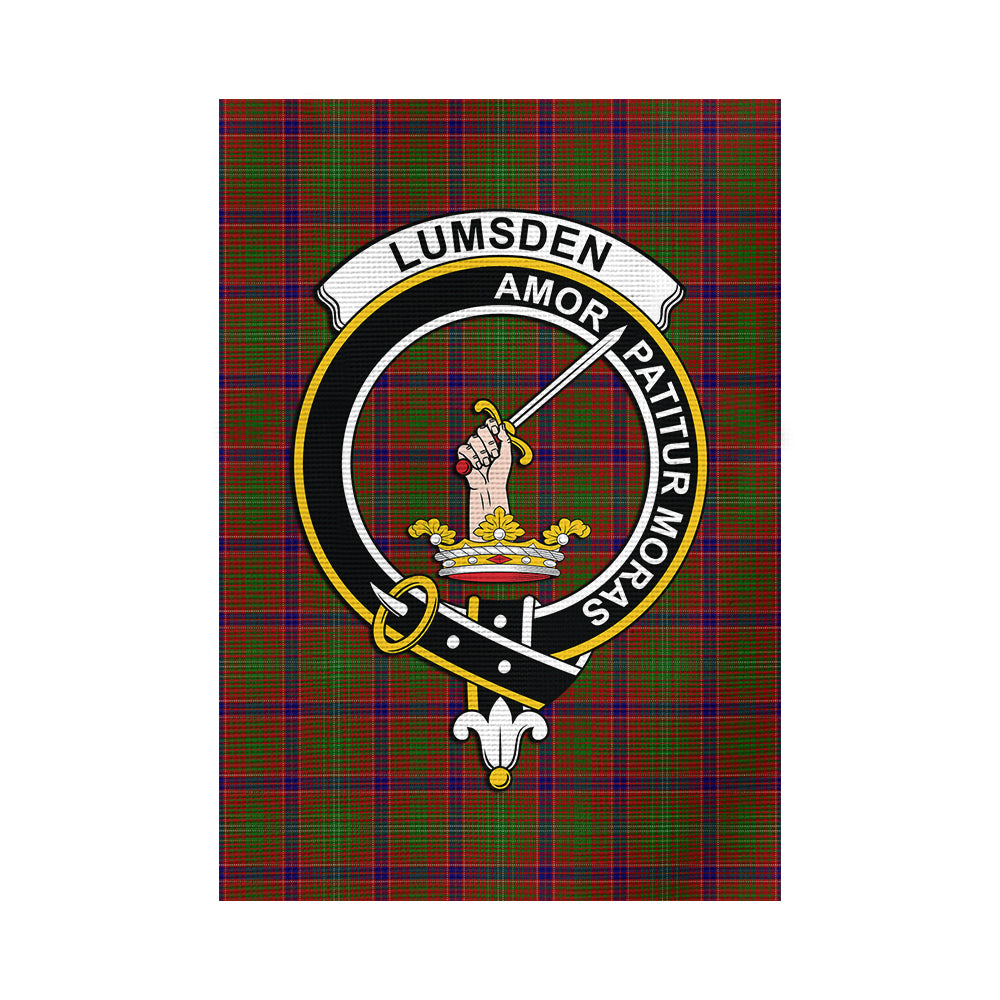 Lumsden Tartan Garden Flag with Family Crest - Tartan Vibes Clothing