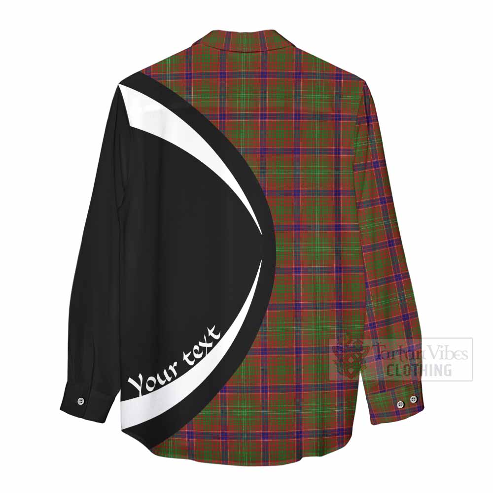 Tartan Vibes Clothing Lumsden Tartan Women's Casual Shirt with Family Crest Circle Style