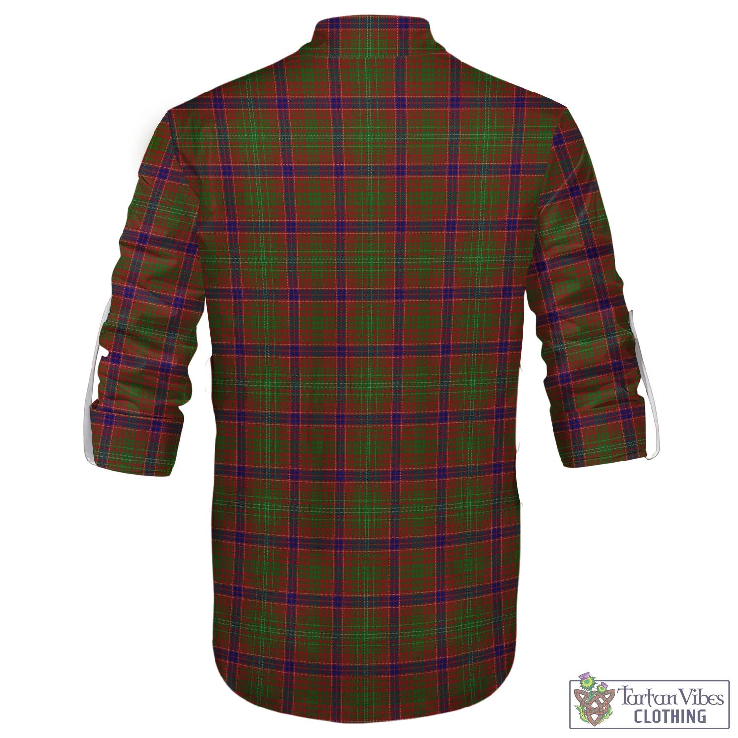 Tartan Vibes Clothing Lumsden Tartan Men's Scottish Traditional Jacobite Ghillie Kilt Shirt