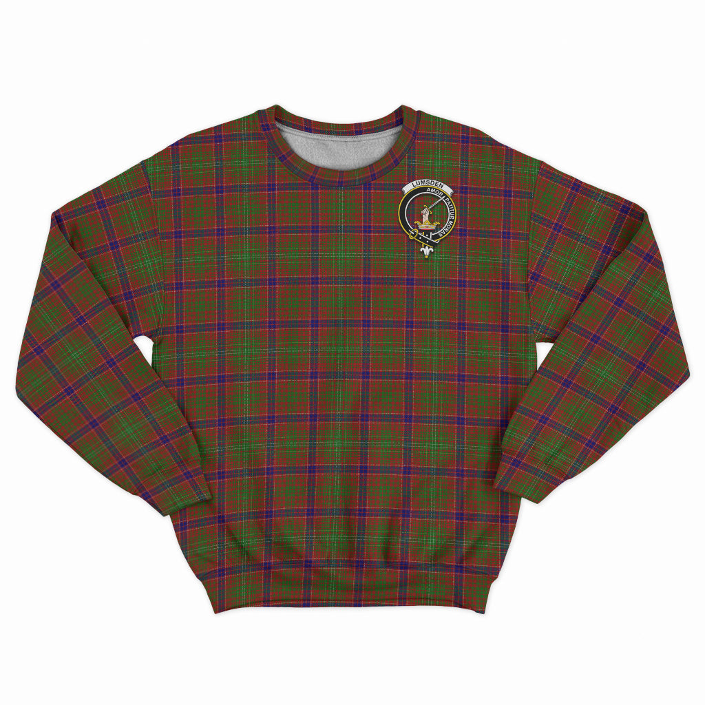 Lumsden Tartan Sweatshirt with Family Crest - Tartan Vibes Clothing