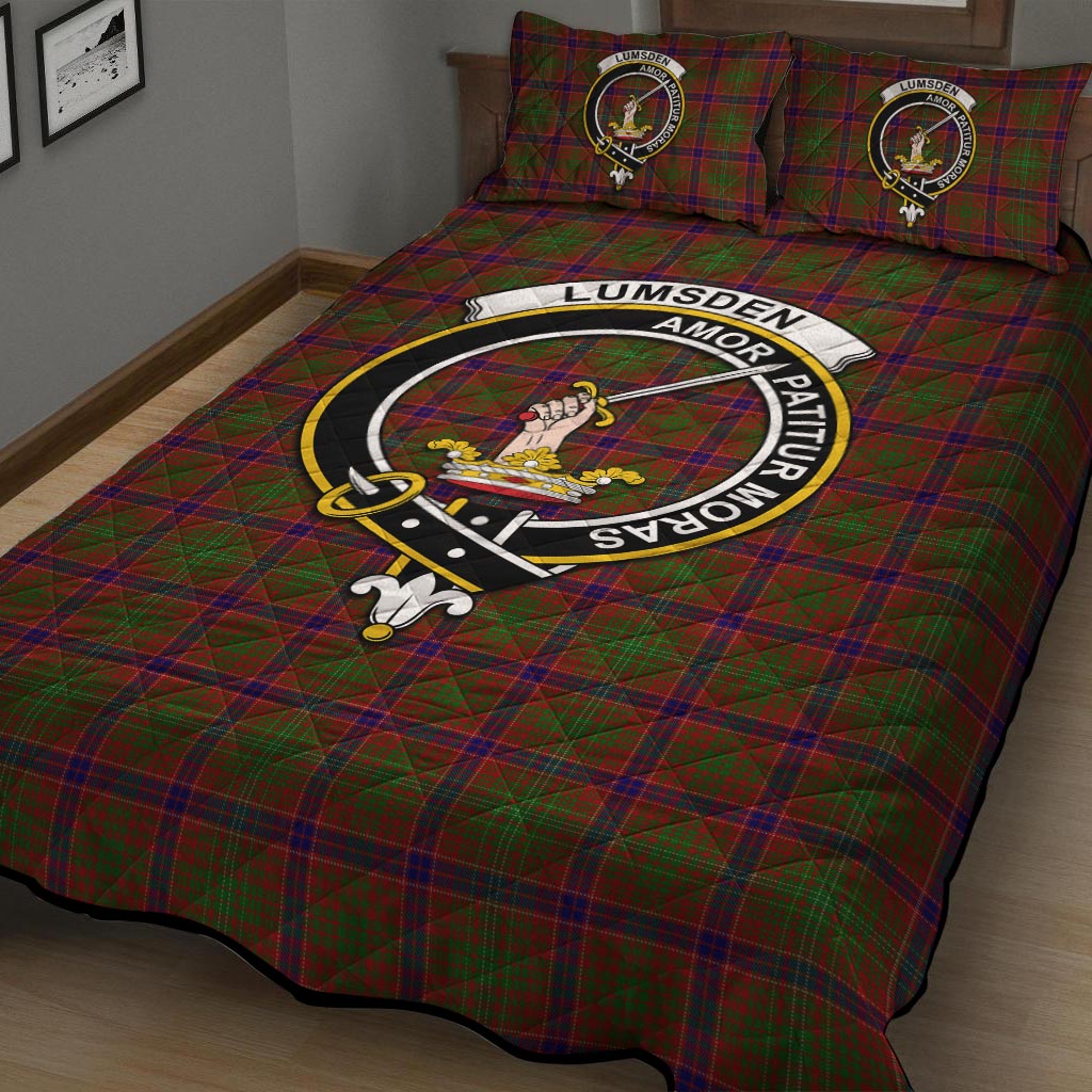 Lumsden Tartan Quilt Bed Set with Family Crest - Tartan Vibes Clothing