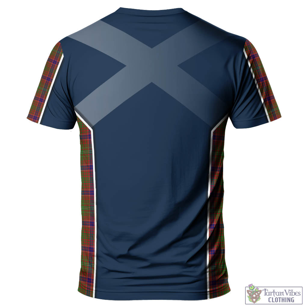 Tartan Vibes Clothing Lumsden Tartan T-Shirt with Family Crest and Lion Rampant Vibes Sport Style