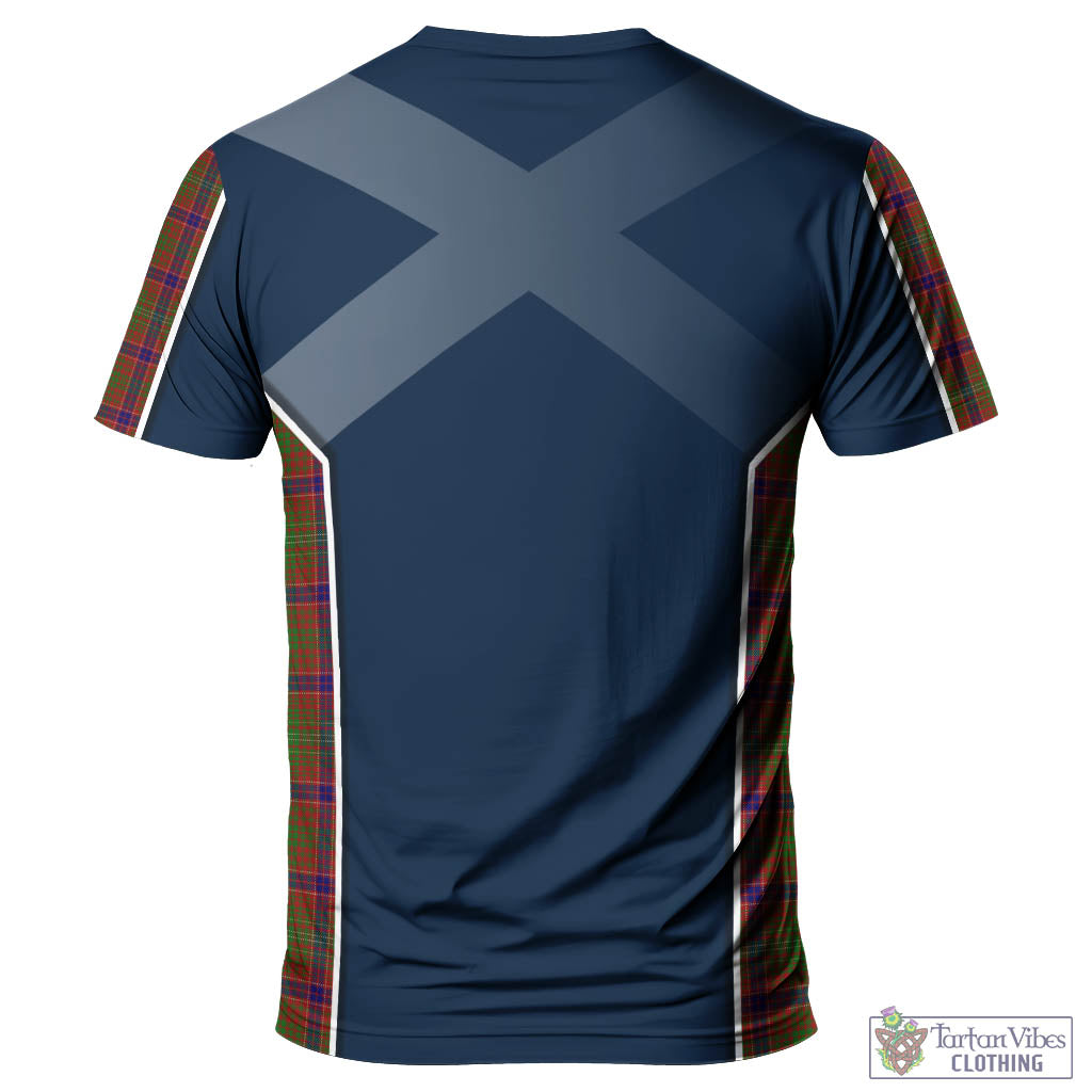 Tartan Vibes Clothing Lumsden Tartan T-Shirt with Family Crest and Scottish Thistle Vibes Sport Style