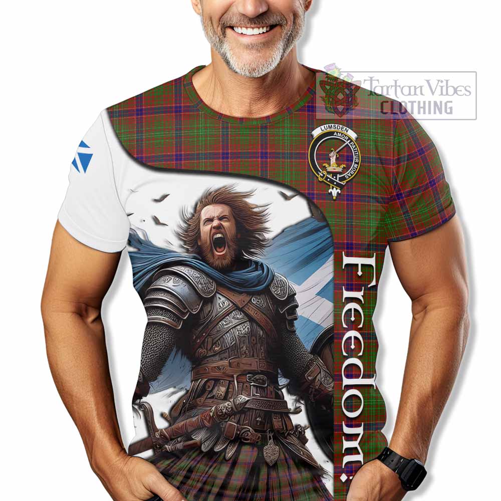 Lumsden Crest Tartan T-Shirt Inspired by the Freedom of Scottish Warrior