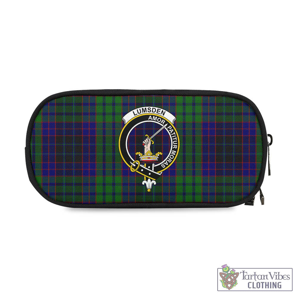 Tartan Vibes Clothing Lumsden Green Tartan Pen and Pencil Case with Family Crest