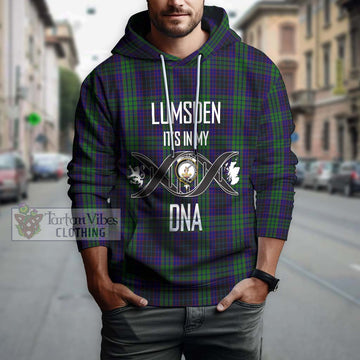 Lumsden Green Tartan Hoodie with Family Crest DNA In Me Style