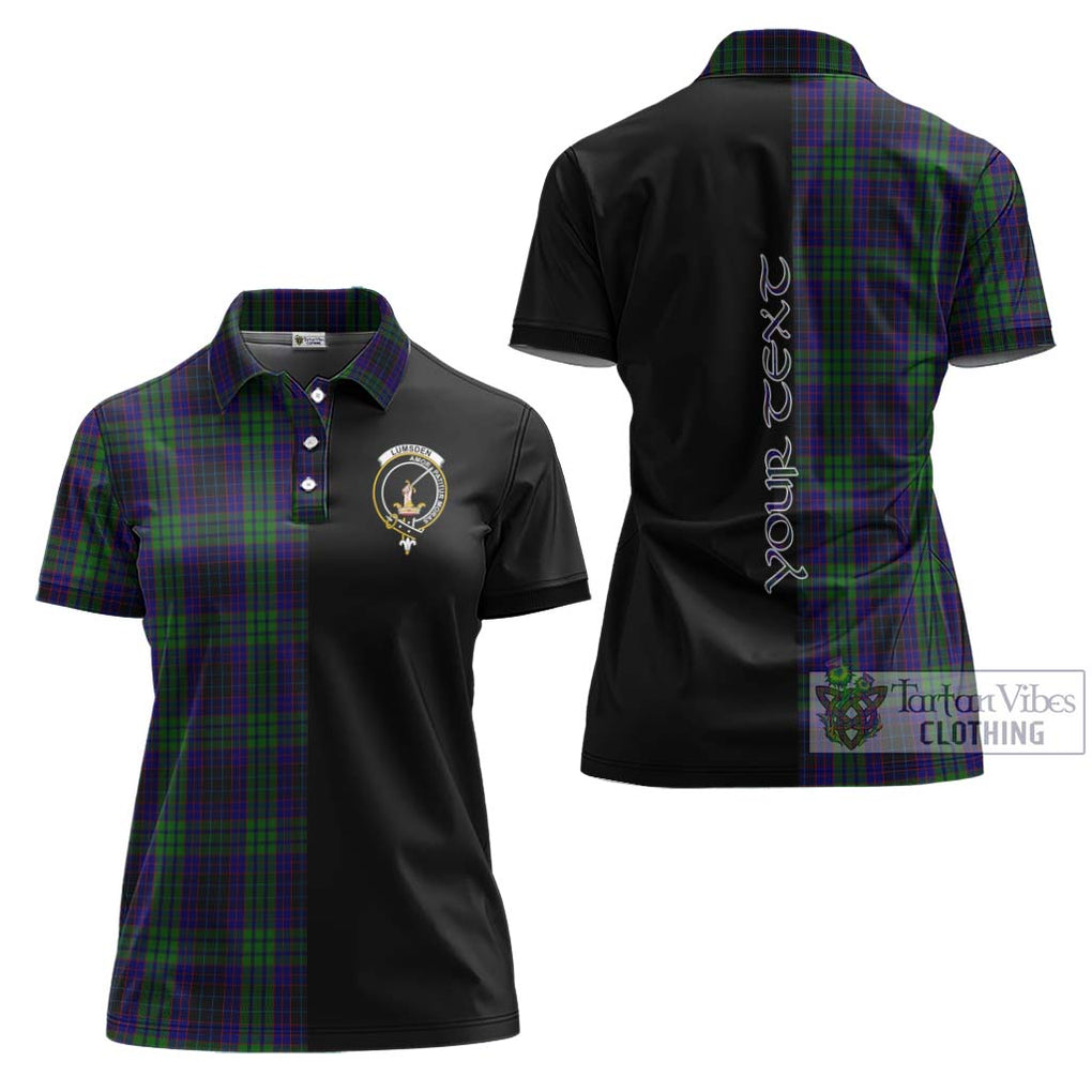 Lumsden Green Tartan Women's Polo Shirt with Family Crest and Half Of Me Style Women - Tartanvibesclothing Shop