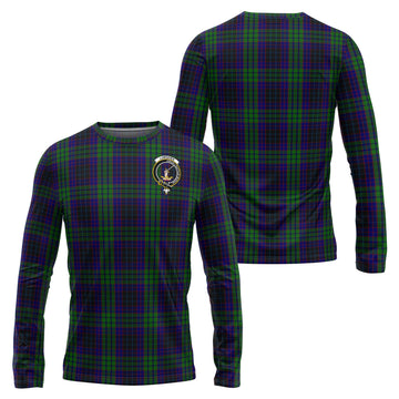 Lumsden Green Tartan Long Sleeve T-Shirt with Family Crest