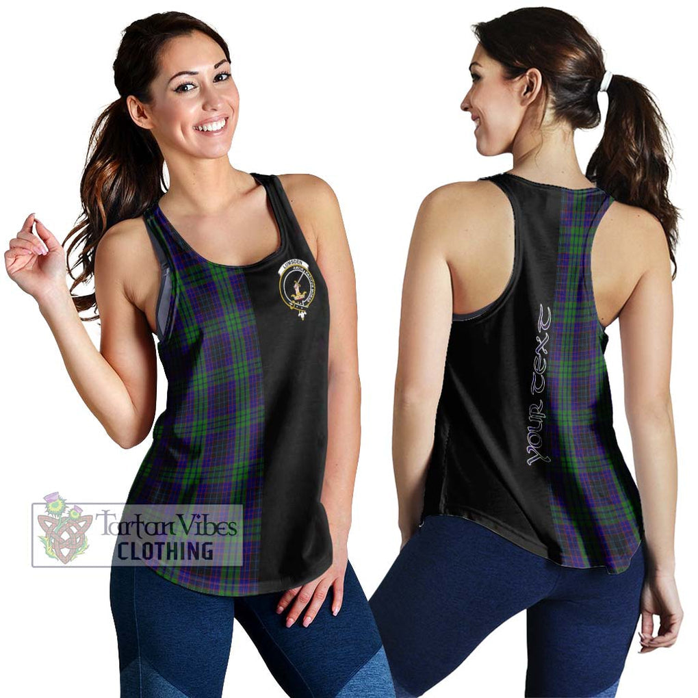 Lumsden Green Tartan Women's Racerback Tanks with Family Crest and Half Of Me Style 4XL - Tartanvibesclothing Shop