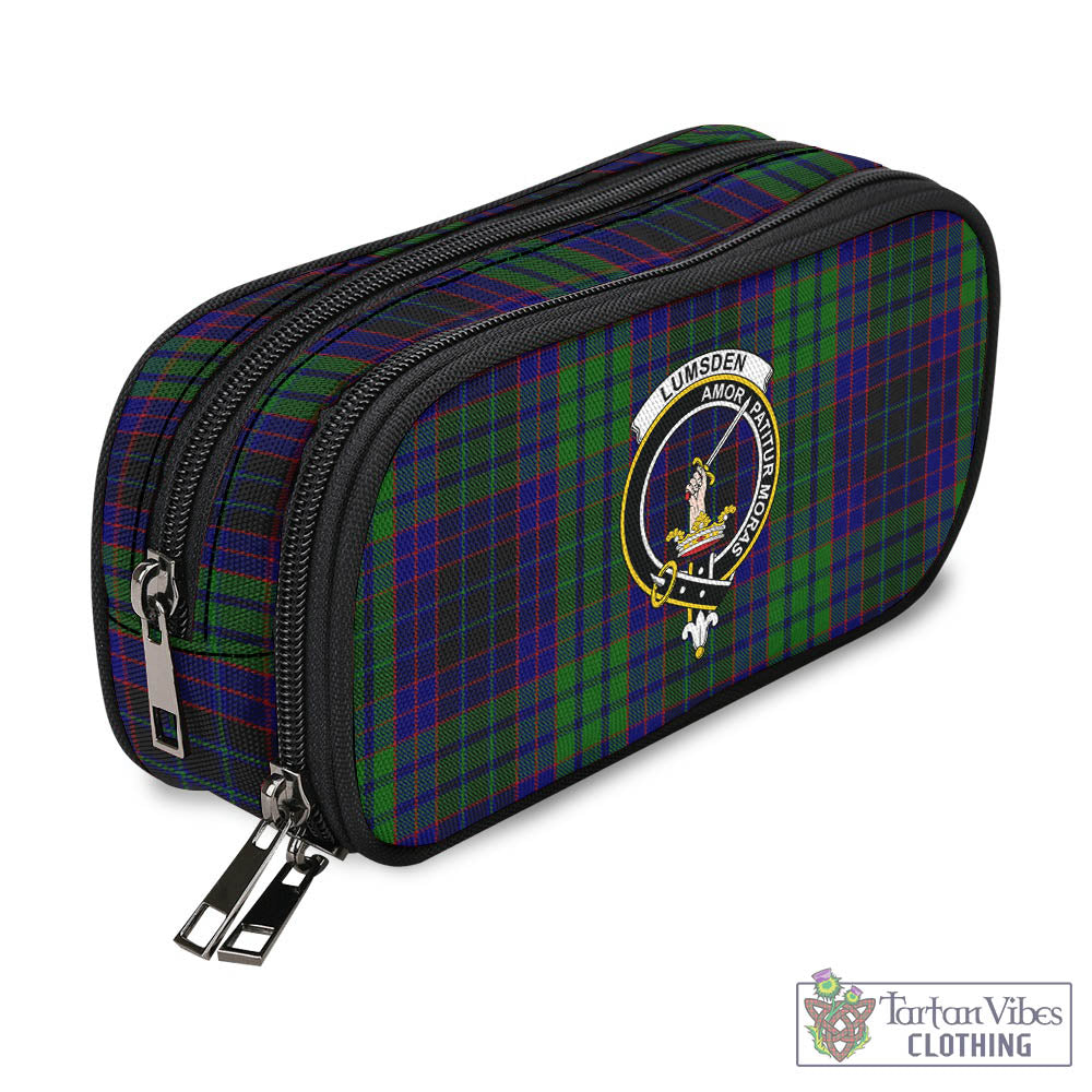 Tartan Vibes Clothing Lumsden Green Tartan Pen and Pencil Case with Family Crest