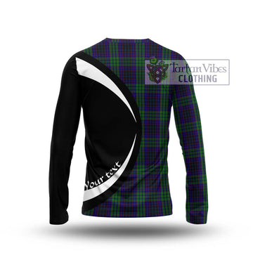 Lumsden Green Tartan Long Sleeve T-Shirt with Family Crest Circle Style