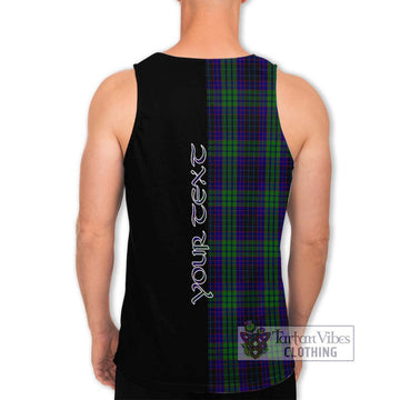 Lumsden Green Tartan Men's Tank Top with Family Crest and Half Of Me Style