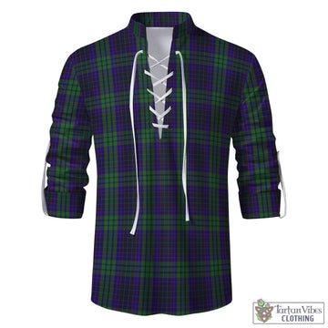 Lumsden Green Tartan Men's Scottish Traditional Jacobite Ghillie Kilt Shirt