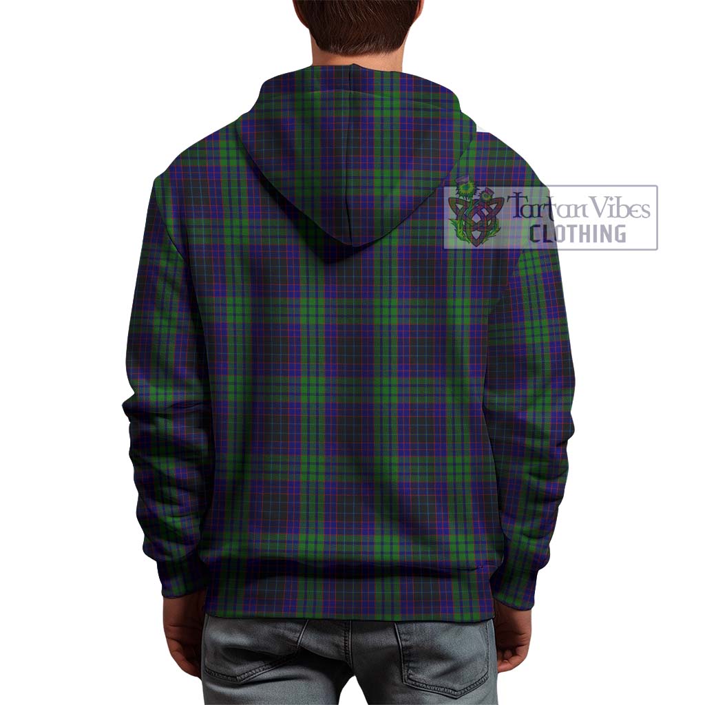 Tartan Vibes Clothing Lumsden Green Tartan Hoodie with Family Crest DNA In Me Style