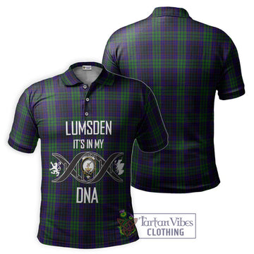 Lumsden Green Tartan Polo Shirt with Family Crest DNA In Me Style