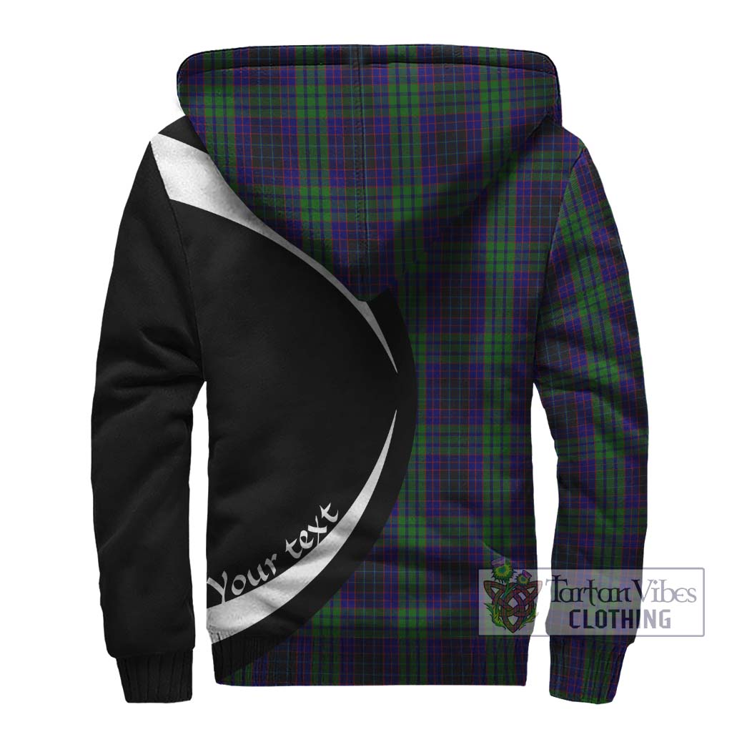 Lumsden Green Tartan Sherpa Hoodie with Family Crest Circle Style - Tartan Vibes Clothing