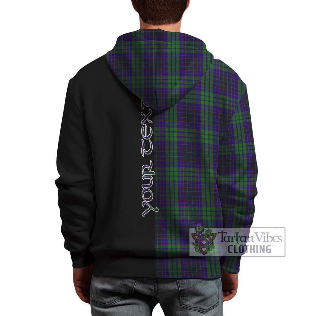 Lumsden Green Tartan Hoodie with Family Crest and Half Of Me Style - Tartanvibesclothing Shop