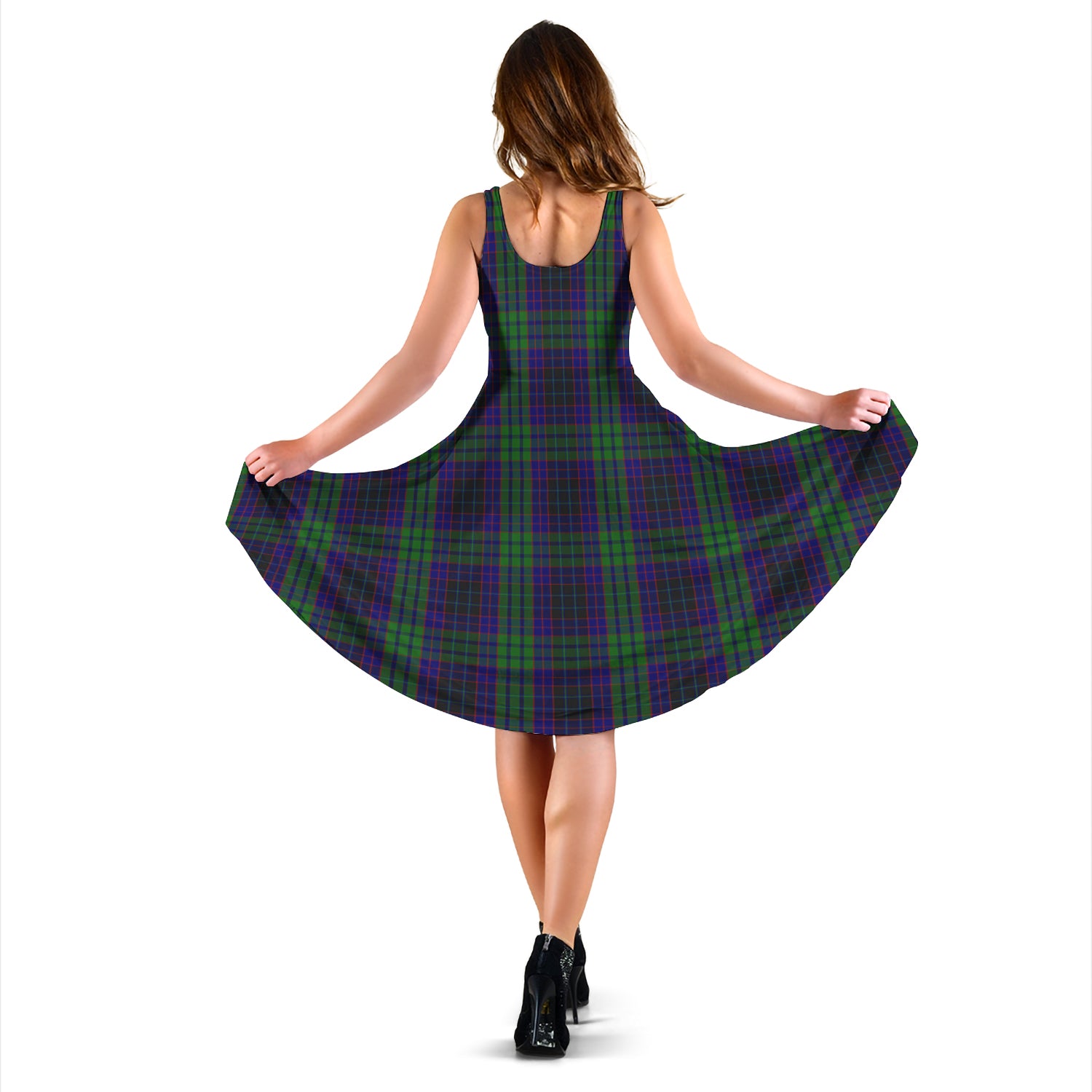 lumsden-green-tartan-sleeveless-midi-womens-dress