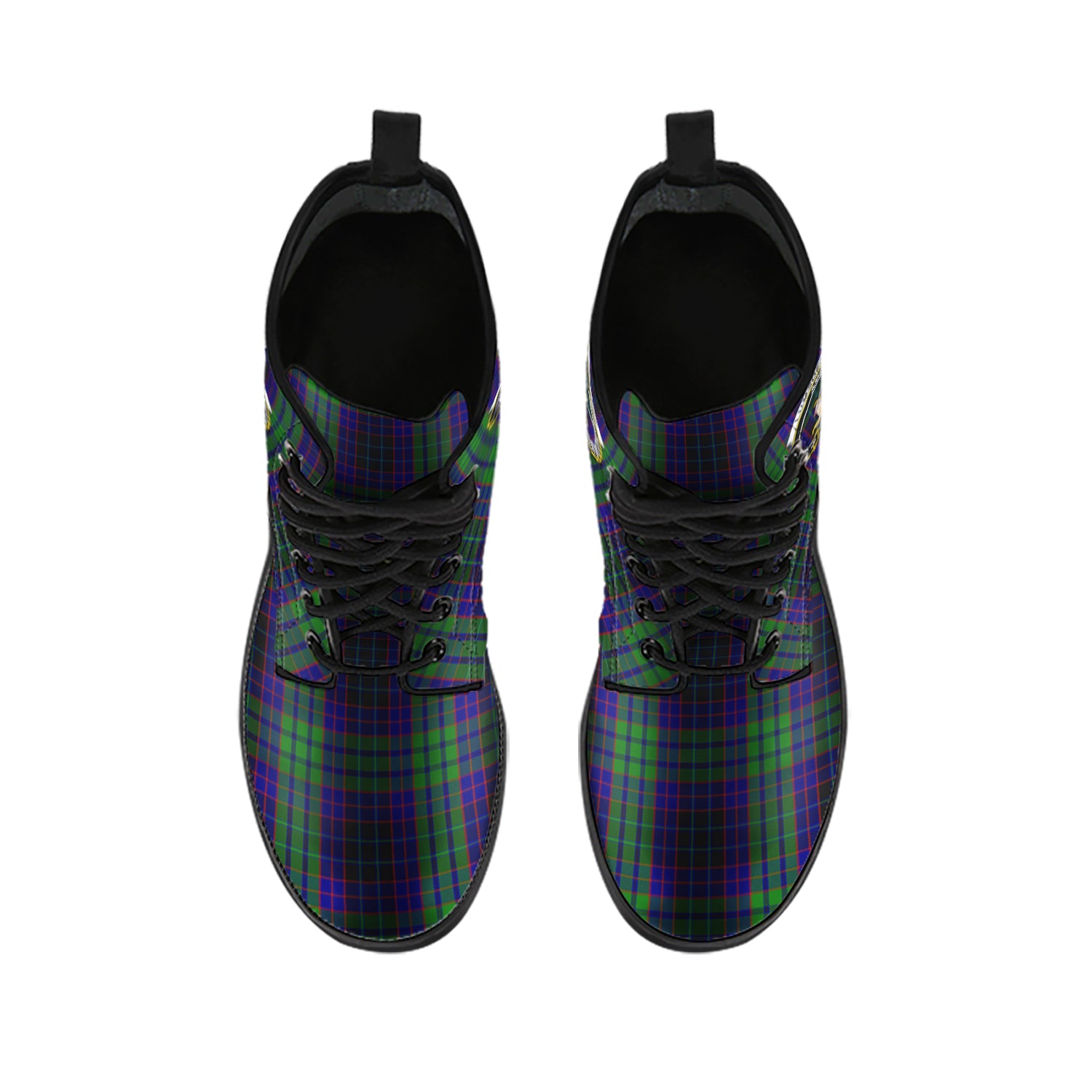 lumsden-green-tartan-leather-boots-with-family-crest