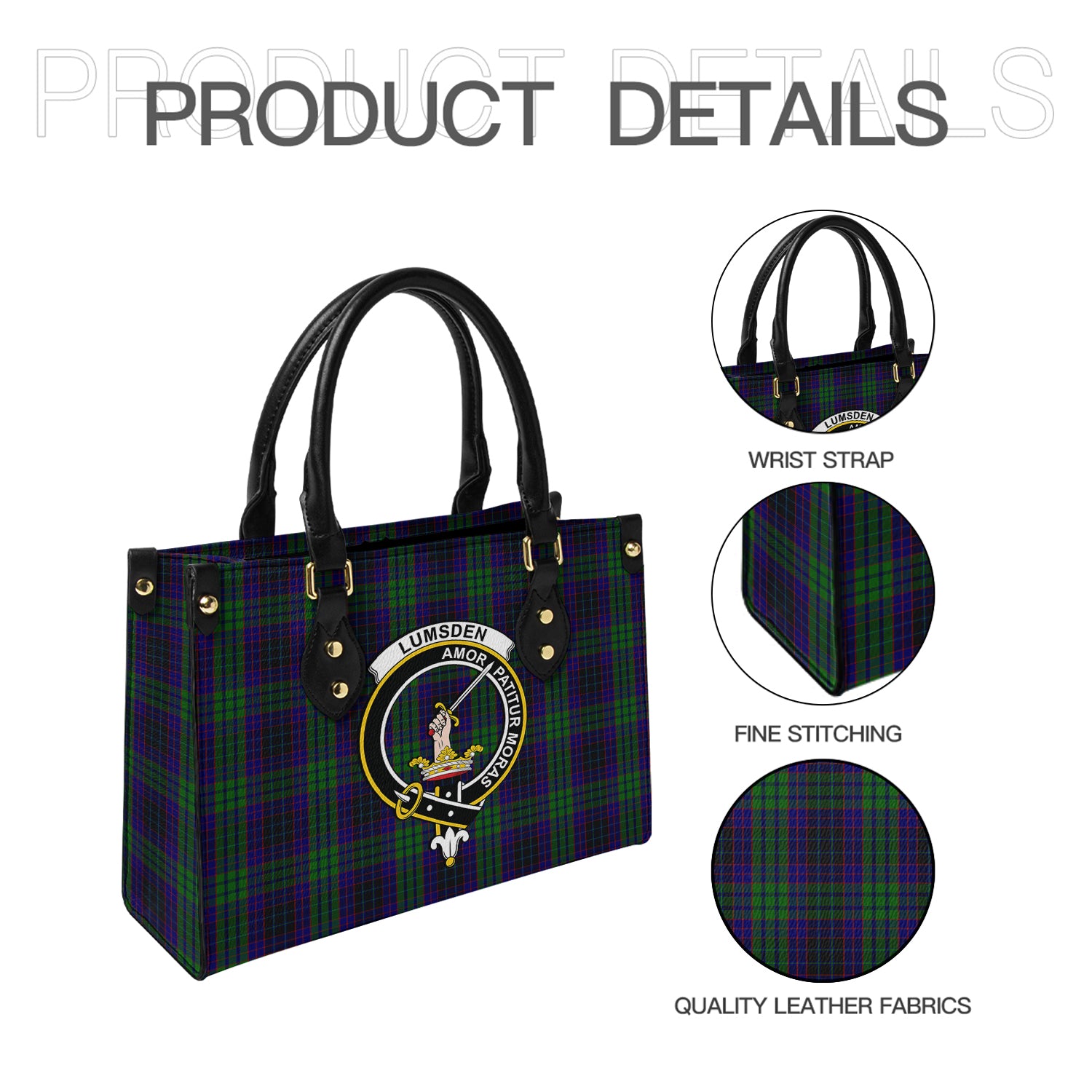 lumsden-green-tartan-leather-bag-with-family-crest