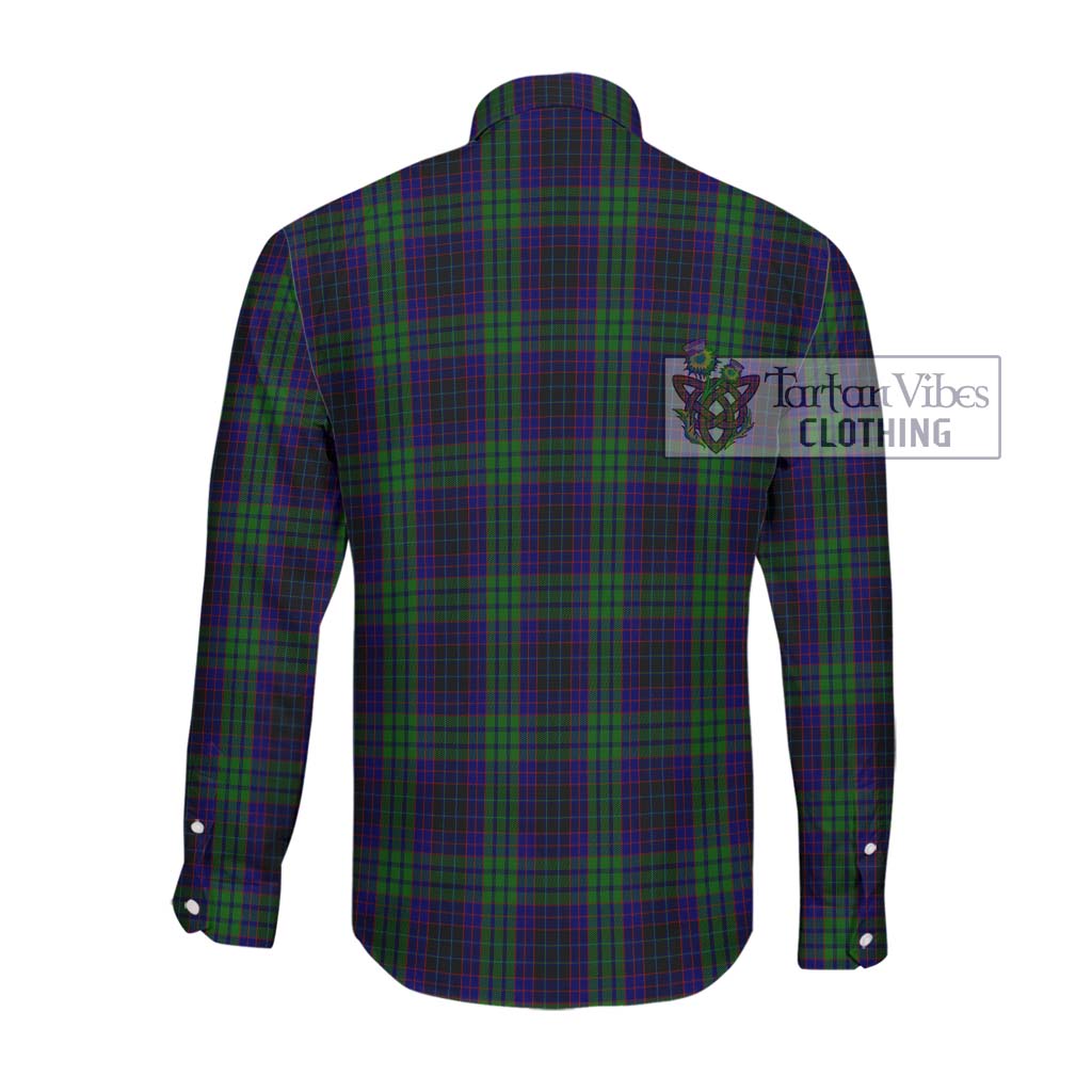 Tartan Vibes Clothing Lumsden Green Tartan Long Sleeve Button Shirt with Family Crest DNA In Me Style