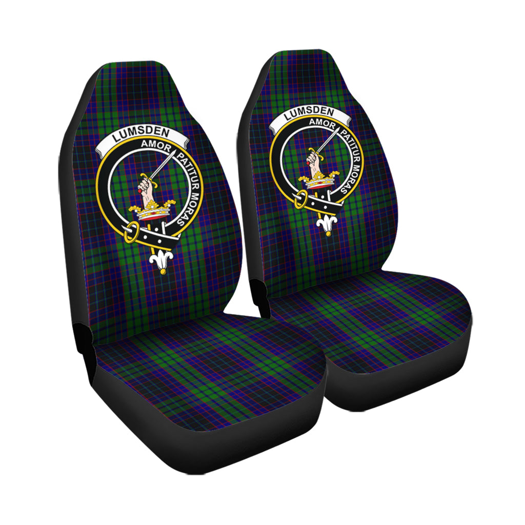 Lumsden Green Tartan Car Seat Cover with Family Crest - Tartanvibesclothing