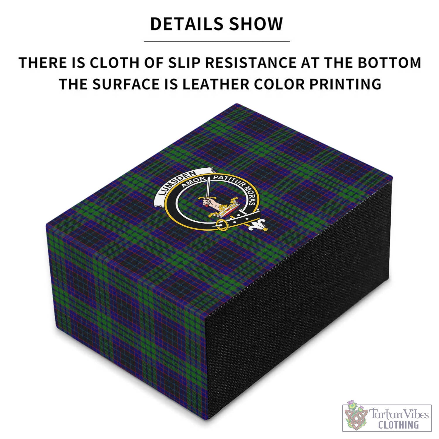 Tartan Vibes Clothing Lumsden Green Tartan Pen Holder with Family Crest