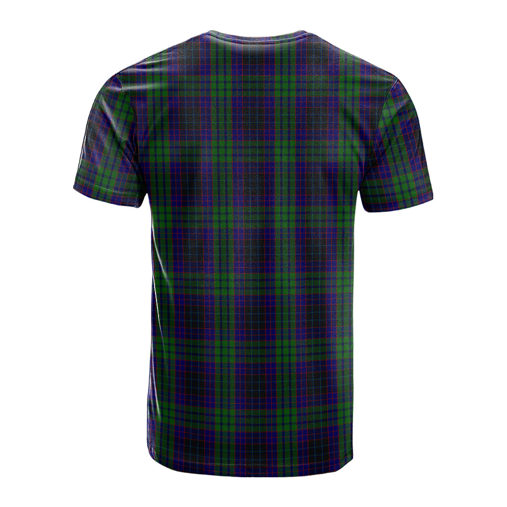 Lumsden Green Tartan T-Shirt with Family Crest - Tartan Vibes Clothing