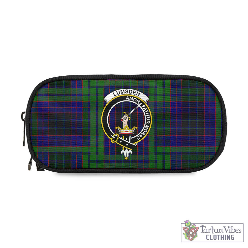 Tartan Vibes Clothing Lumsden Green Tartan Pen and Pencil Case with Family Crest