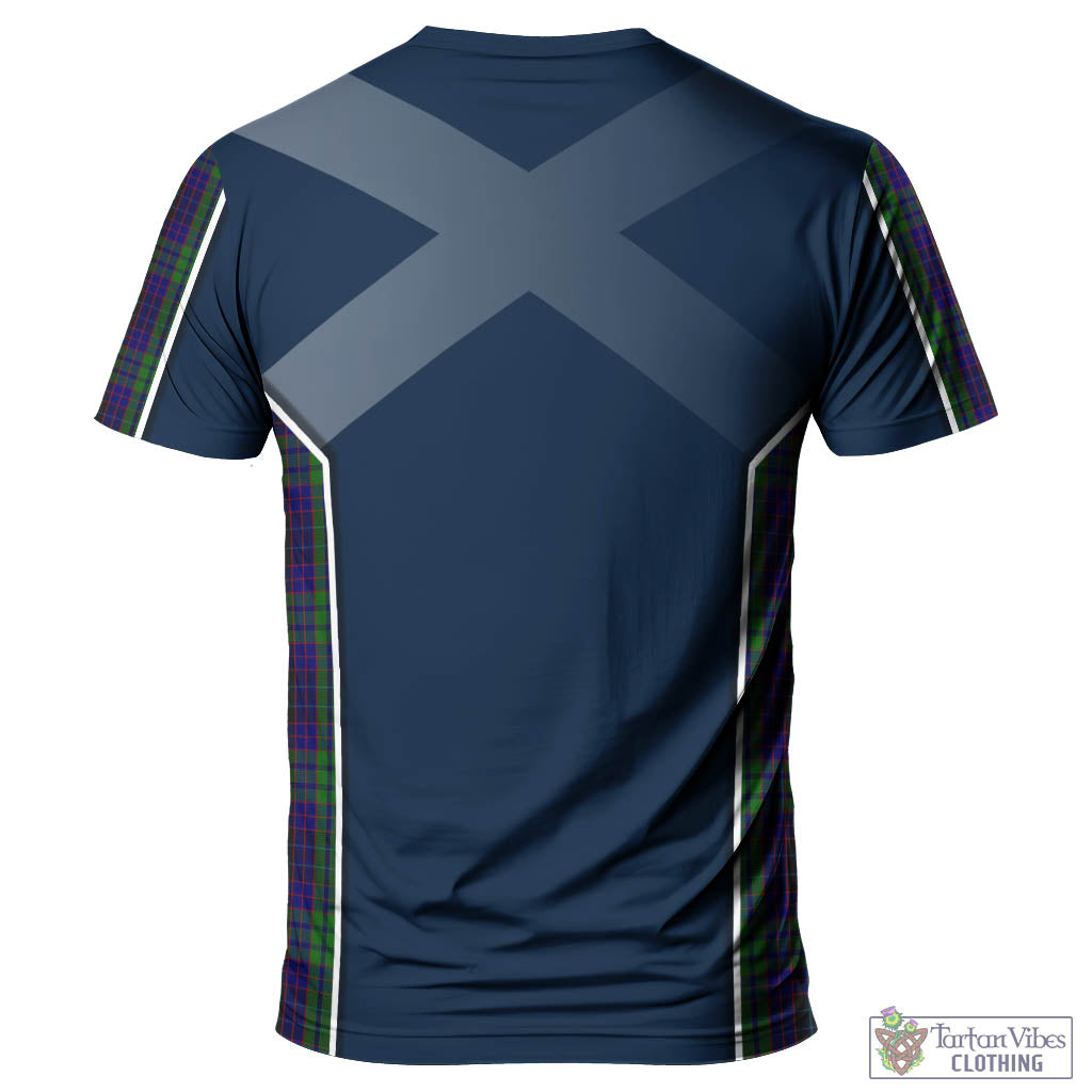 Tartan Vibes Clothing Lumsden Green Tartan T-Shirt with Family Crest and Scottish Thistle Vibes Sport Style