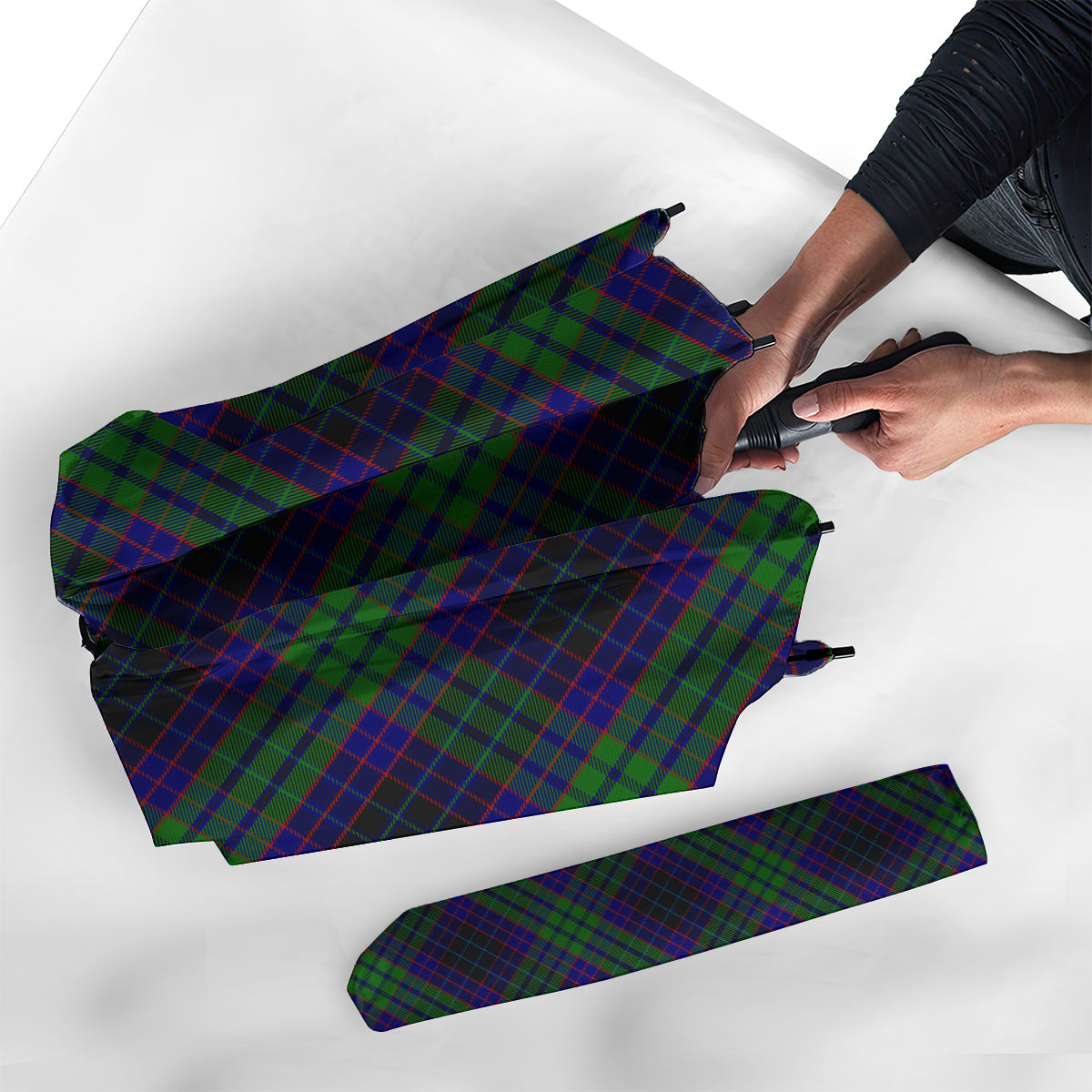 Lumsden Green Tartan Umbrella - Tartanvibesclothing