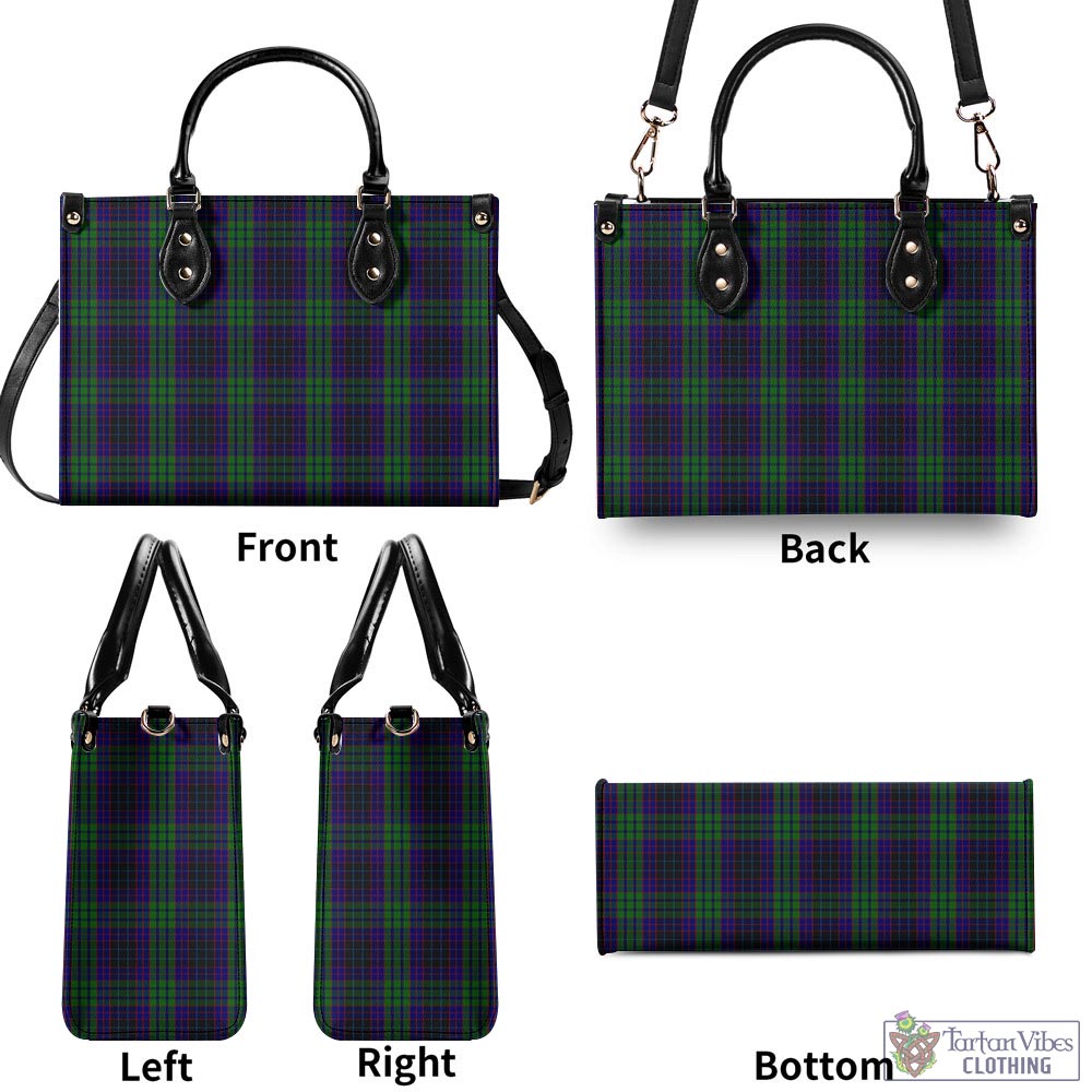 Tartan Vibes Clothing Lumsden Green Tartan Luxury Leather Handbags